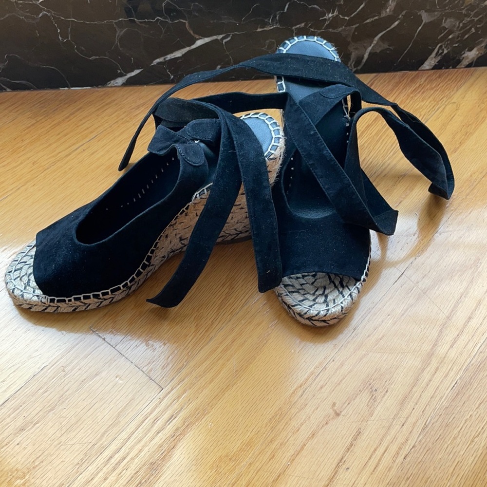 Joie wedge wrap around espadrilles. Size 39.5